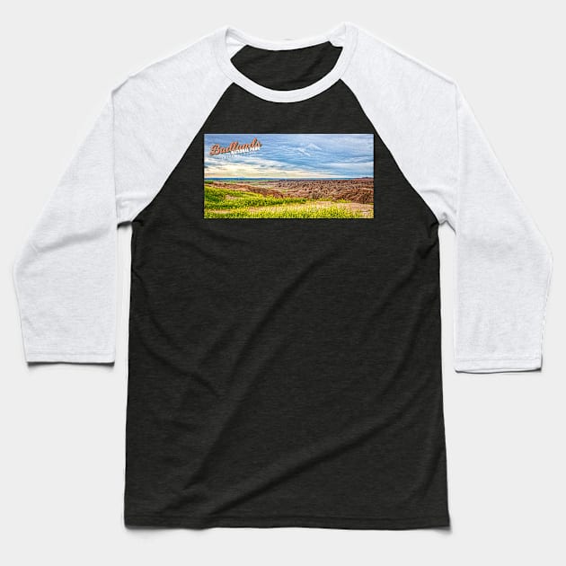 Badlands National Park Baseball T-Shirt by Gestalt Imagery